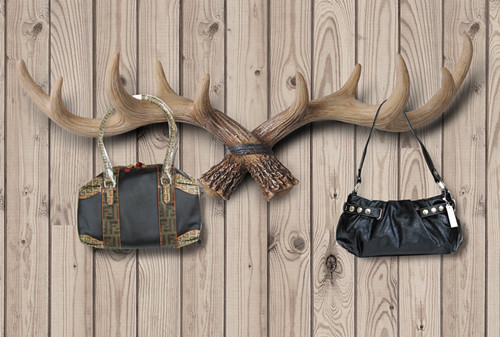 Deer antler wall hooks